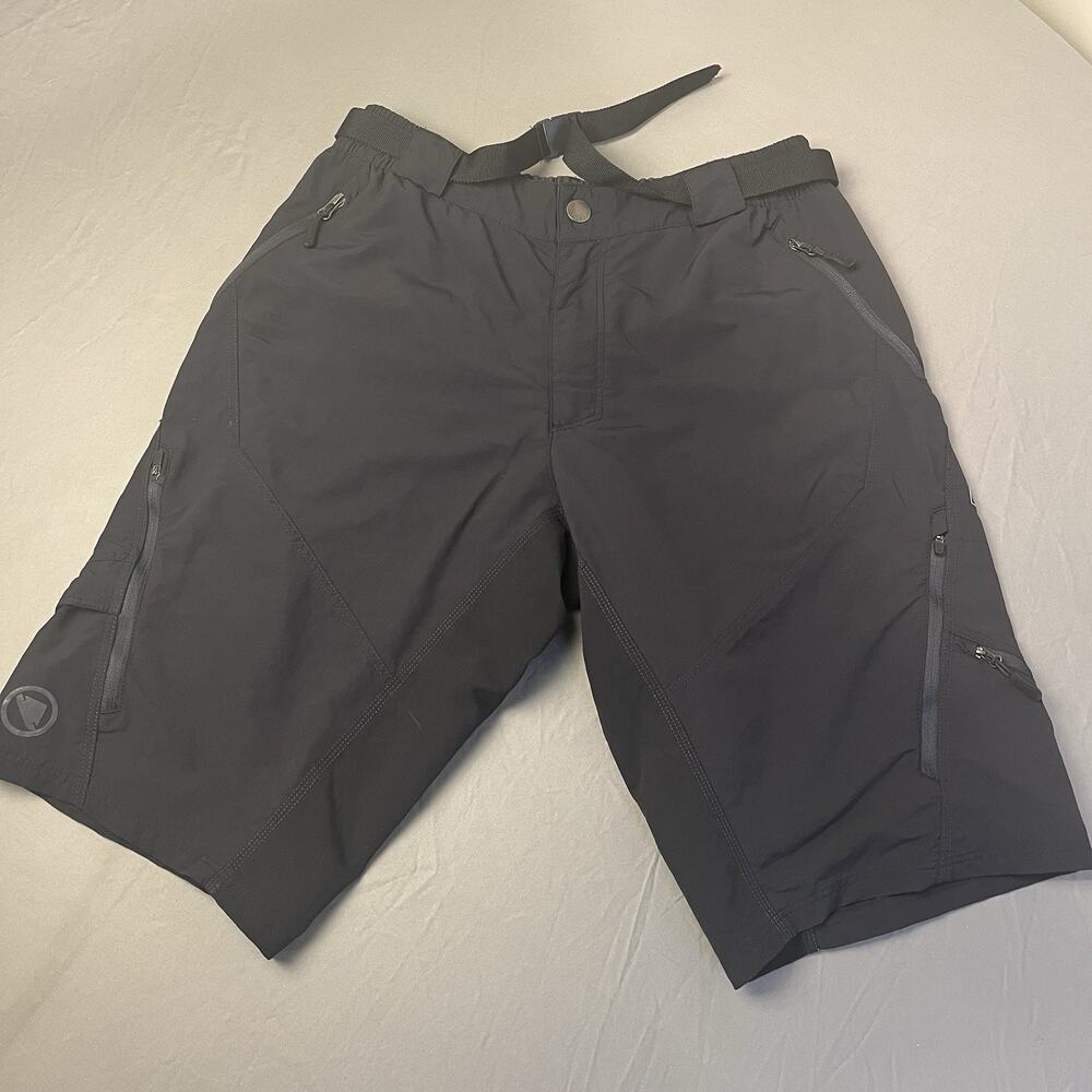 Endura Cycling/Bike Shorts Mens Large Hummvee II Black Cargo Pockets (No Liner)